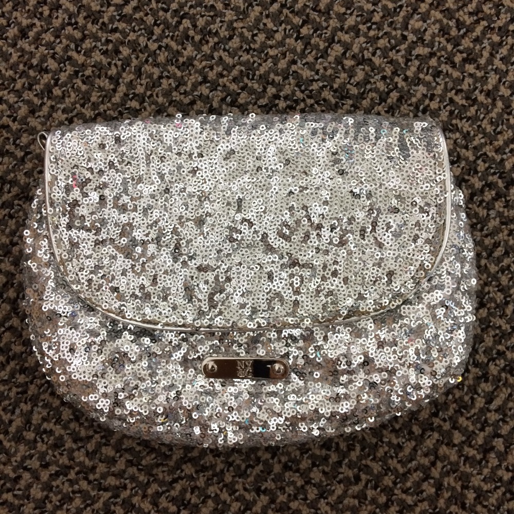 NY&Co Silver Sequins Purse